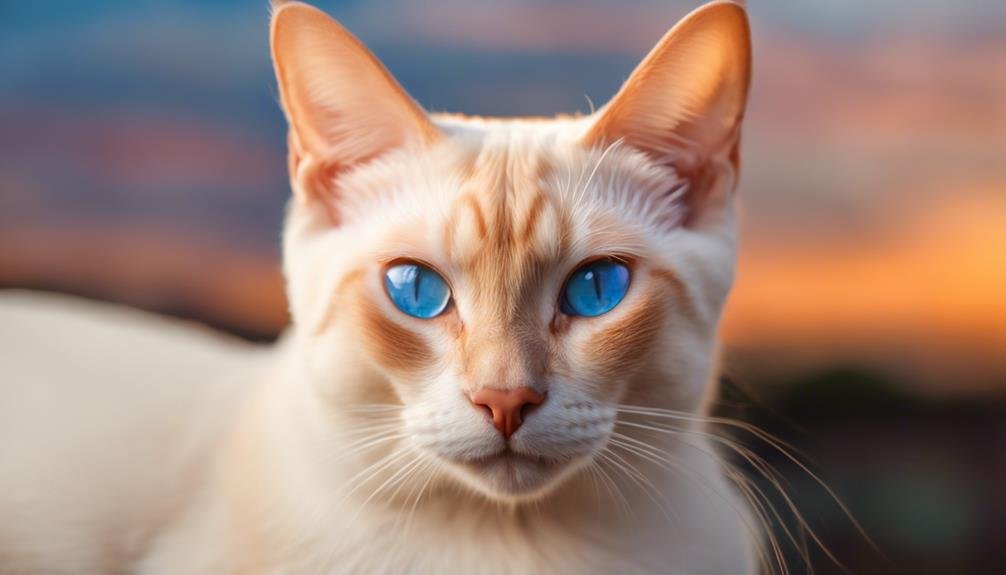 mysterious flame point siamese cat
